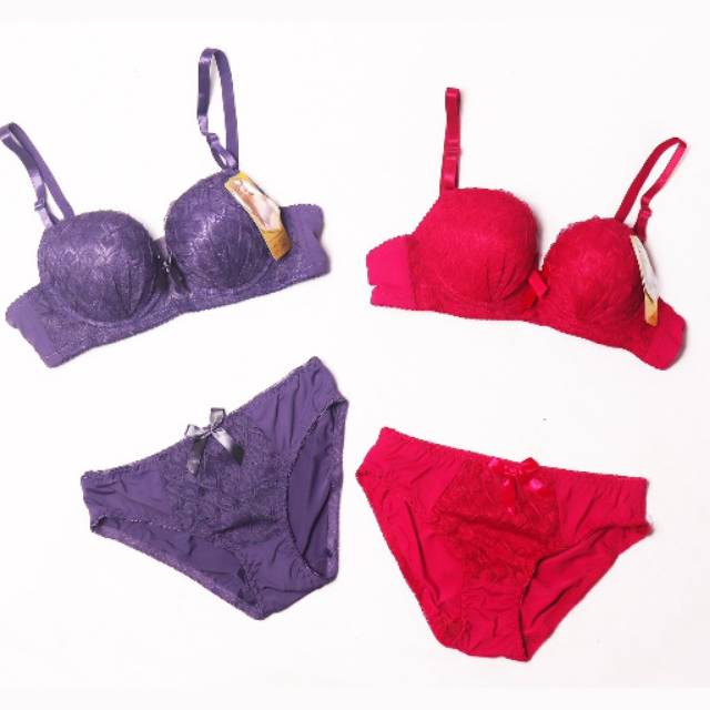  BH  Bra set dan  Cd  LoveMe AA 690 kawat 32A 38A Shopee 