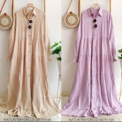 Gamis katun rayon ld 116 cm (restok)