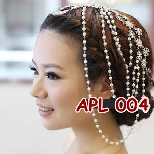 [STOK TERBATAS] TIARA PENGANTIN CRYSTAL AKSESORIS WEDDING HEADPIECE HIJAB APL004