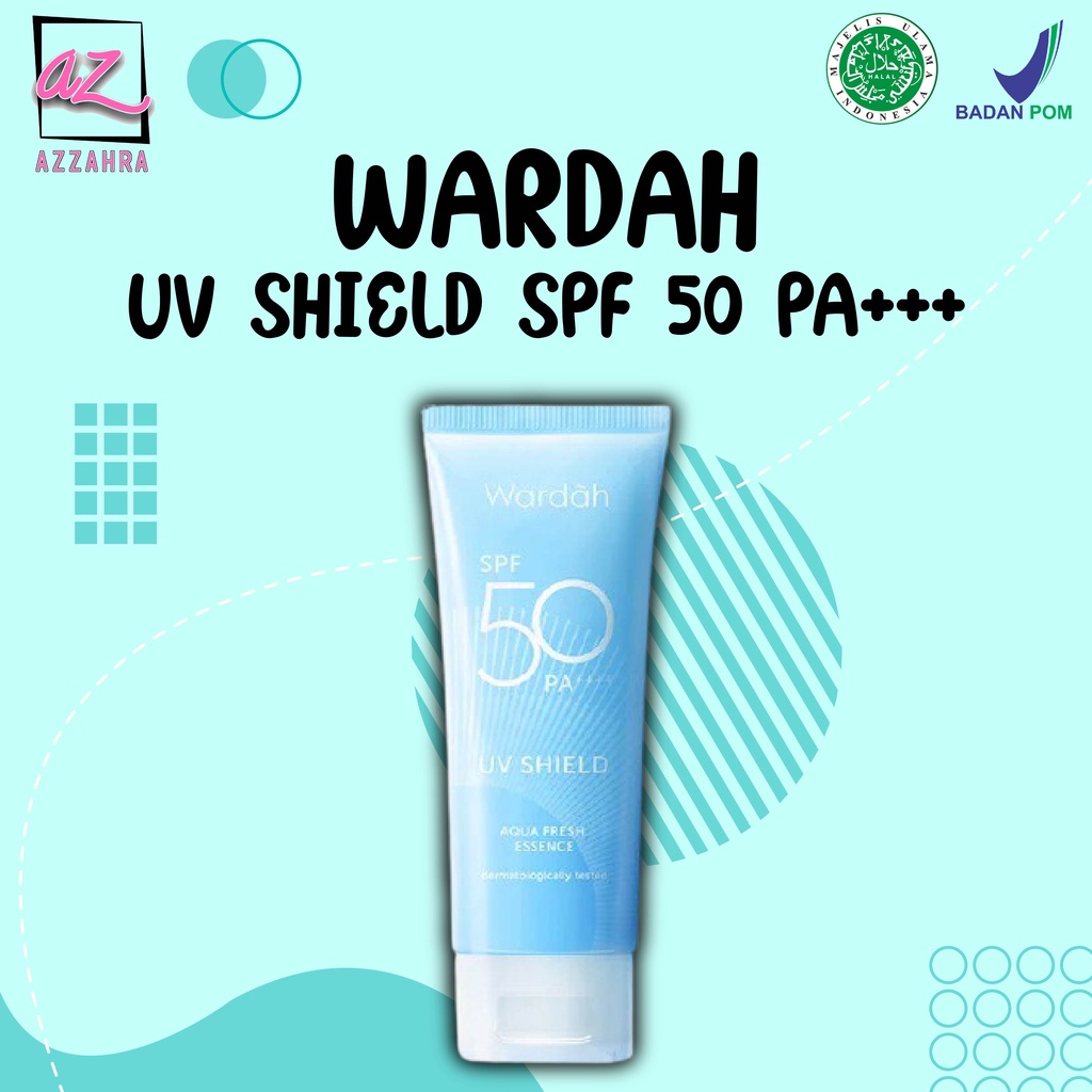 Wardah UV Shield Aqua Fresh Essence SPF 50 PA ++++ 30 ml - Sunscreen 0% Alkohol, Menghidrasi