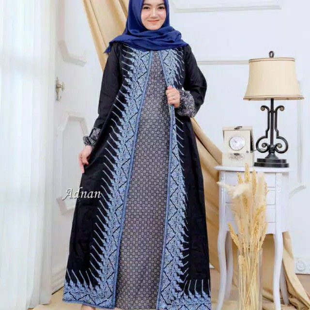 Ms Gamis Batik Sriwedari|manggar|padi Macam Mt Maxi Jumbo Bumil/busui Katun Sogan Allsize Ld104-120