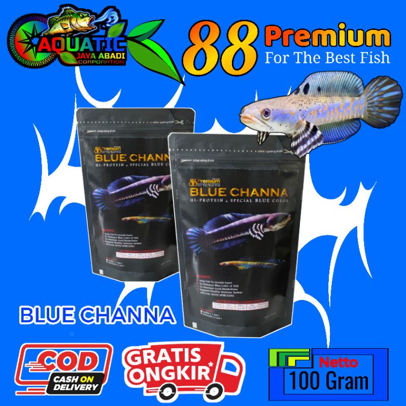 Pellet 88 Premium Blue Channa 100 Gram