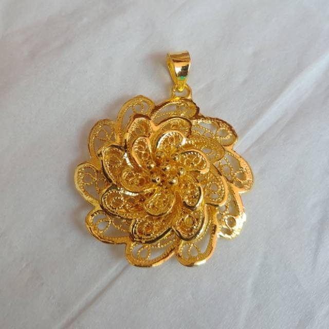 Liontin kendari lapis emas 24k