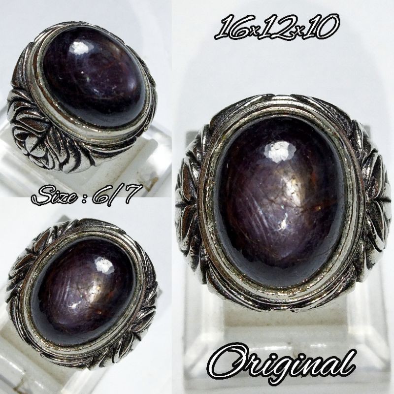 Cincin Batu Ruby Star Gondola Natural Asli 100% Original Kualitas Super Istimewa