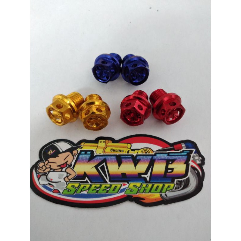 Tutup baut spion probolt flower almunium 1 set sepasang