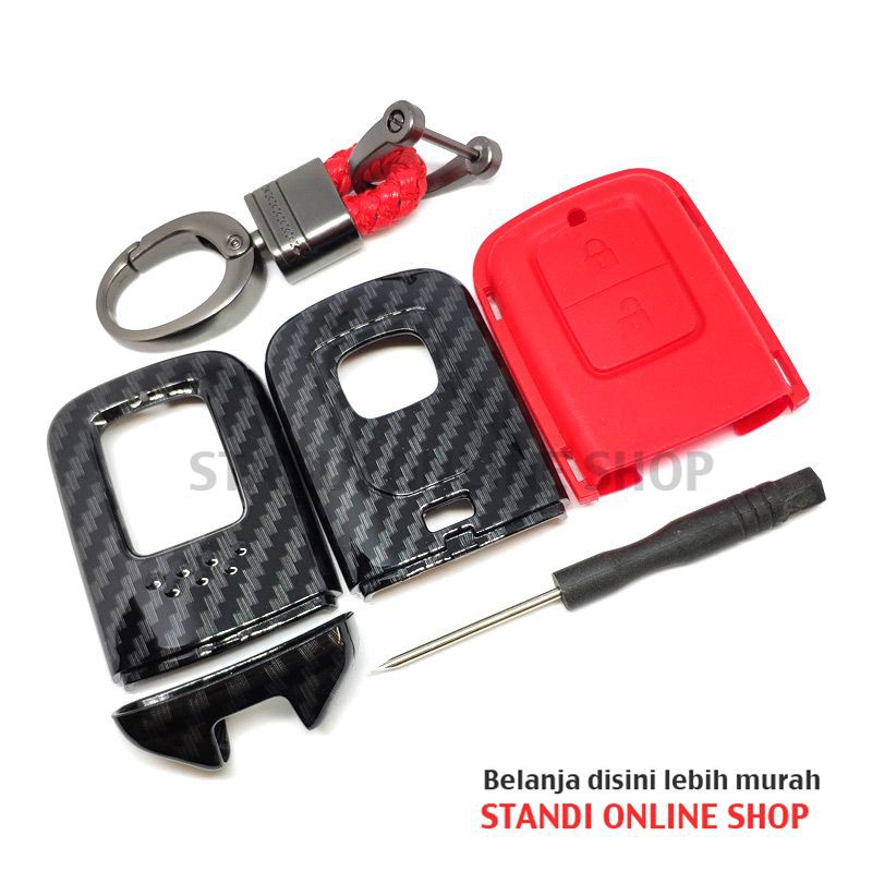 Cover Smartkey Sarung Kunci Remote Smartkey Honda Jazz HRV CRV Merah