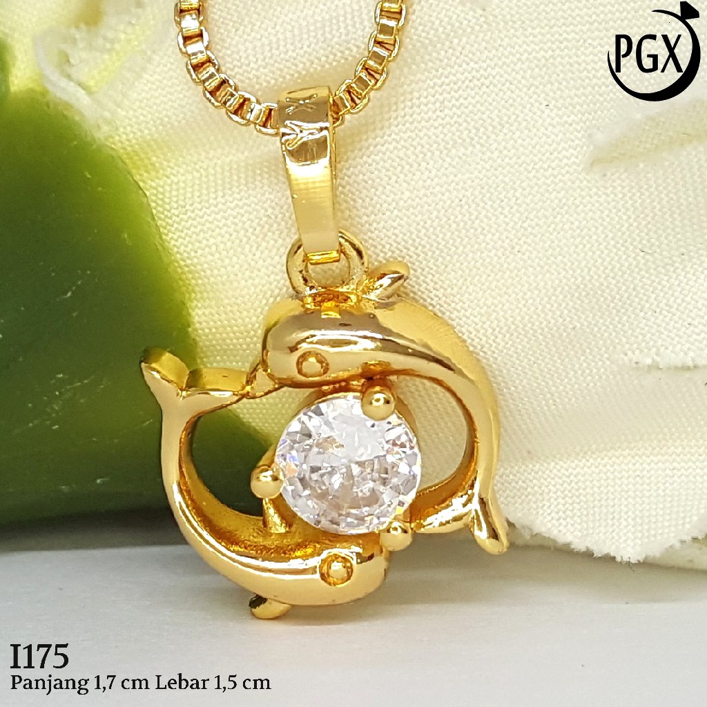 PGX Liontin Kalung Xuping Wanita Perhiasan Lapis Emas Aksesoris Fashion - I175