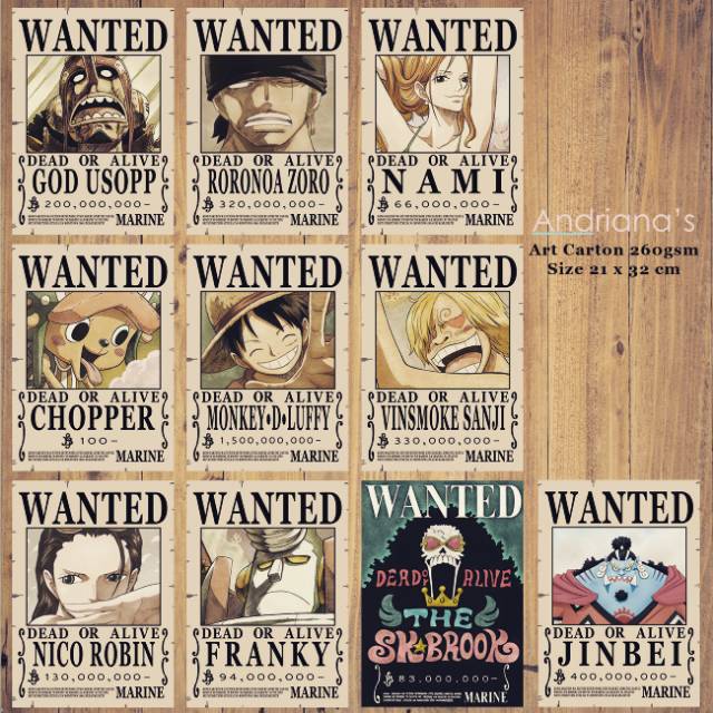 Bounty Poster One Piece Shopee Indonesia