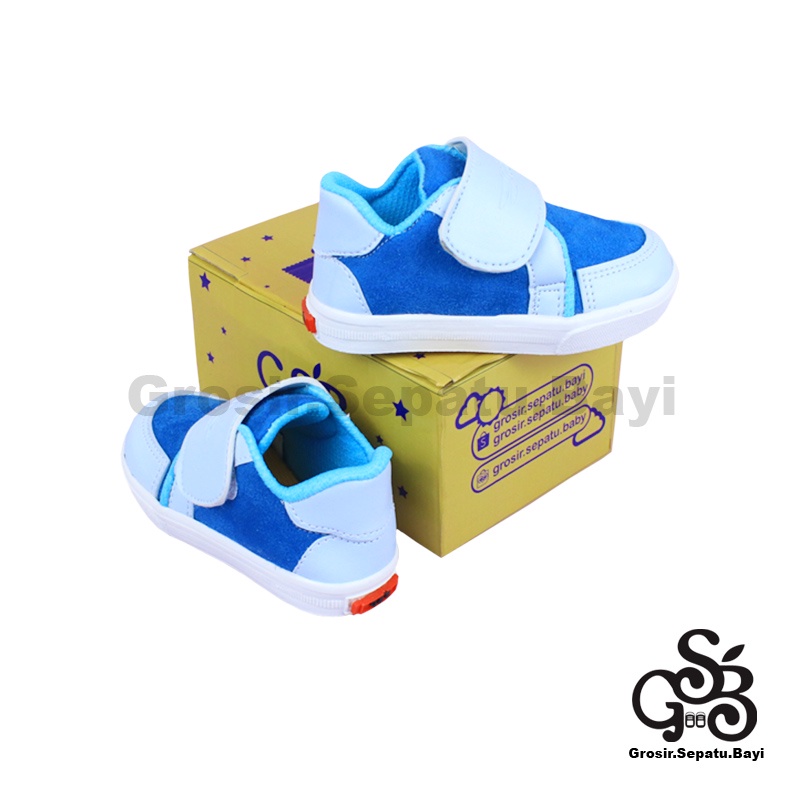 sepatu sneakers anak sepatu anak laki laki sepatu anak perempuan model casual suede polos kids Biru polos ringan  fleksibel &amp; Anti Slip