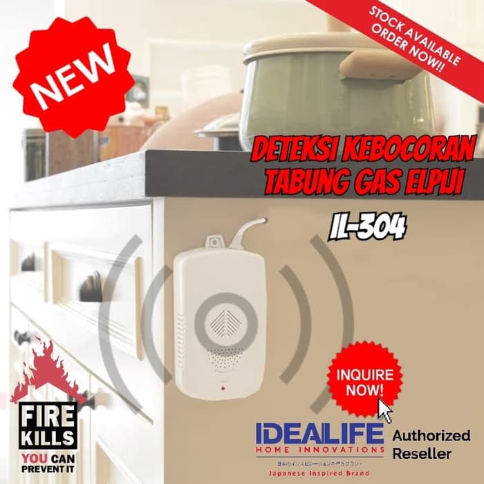 IDEALIFE - LPG Gas Leakage Alarm - Gas Alarm - IL - 304