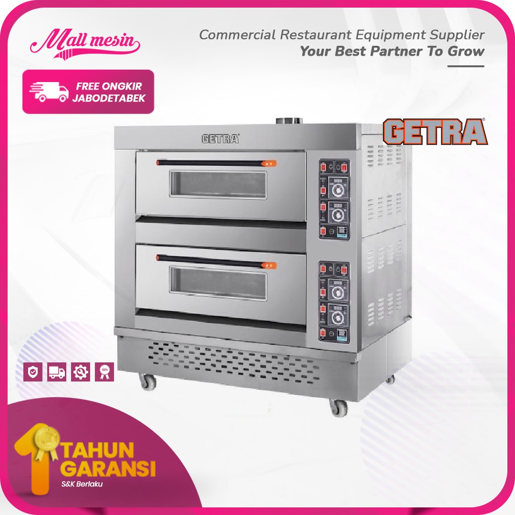 Oven Gas Deck GETRA RFL-24SSGC / Oven Roti 2 Deck 4 Loyang