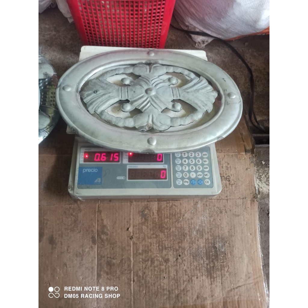 ornamen pagar besi plat Ring asem Handmade