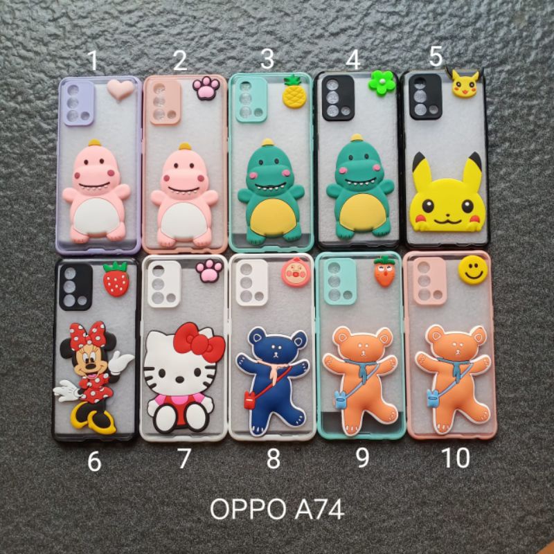 Case gambar Oppo A74 4G . F19 . Oppo A95 4G motif cewek ( 3 motif ) soft softcase softshell silikon cover casing kesing housing