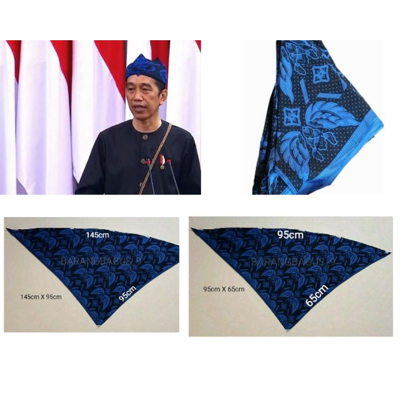 LOMAR BADUY SEGITIGA MOTIF BATIK BESA KECIL, IKAT KEPALA, SYAL, BANDANA, SCRAFT, SLAYER
