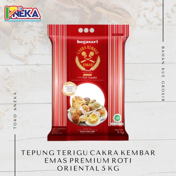 

SALE tepung cakra kembar emas premium roti oriental 5kg