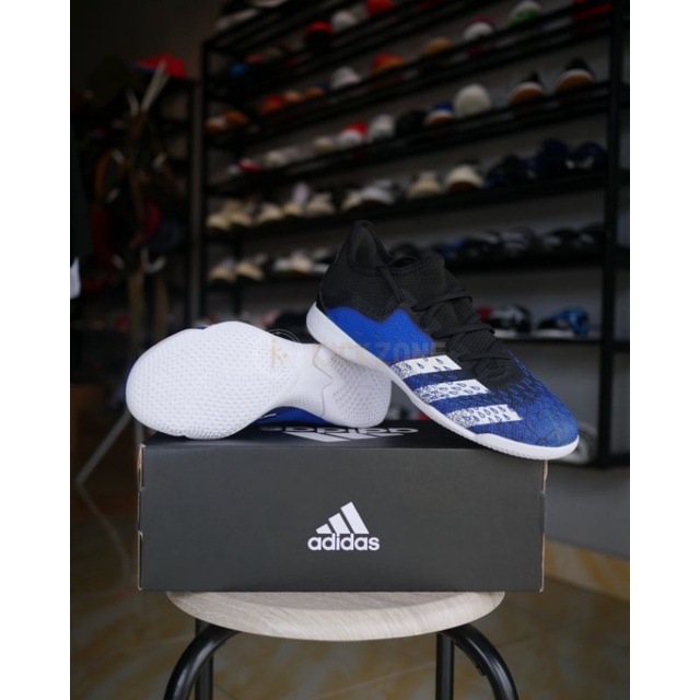 Sepatu Futsal Adidas Predator Freak.3 L IN - Black Blue Original FY0984 BNIB