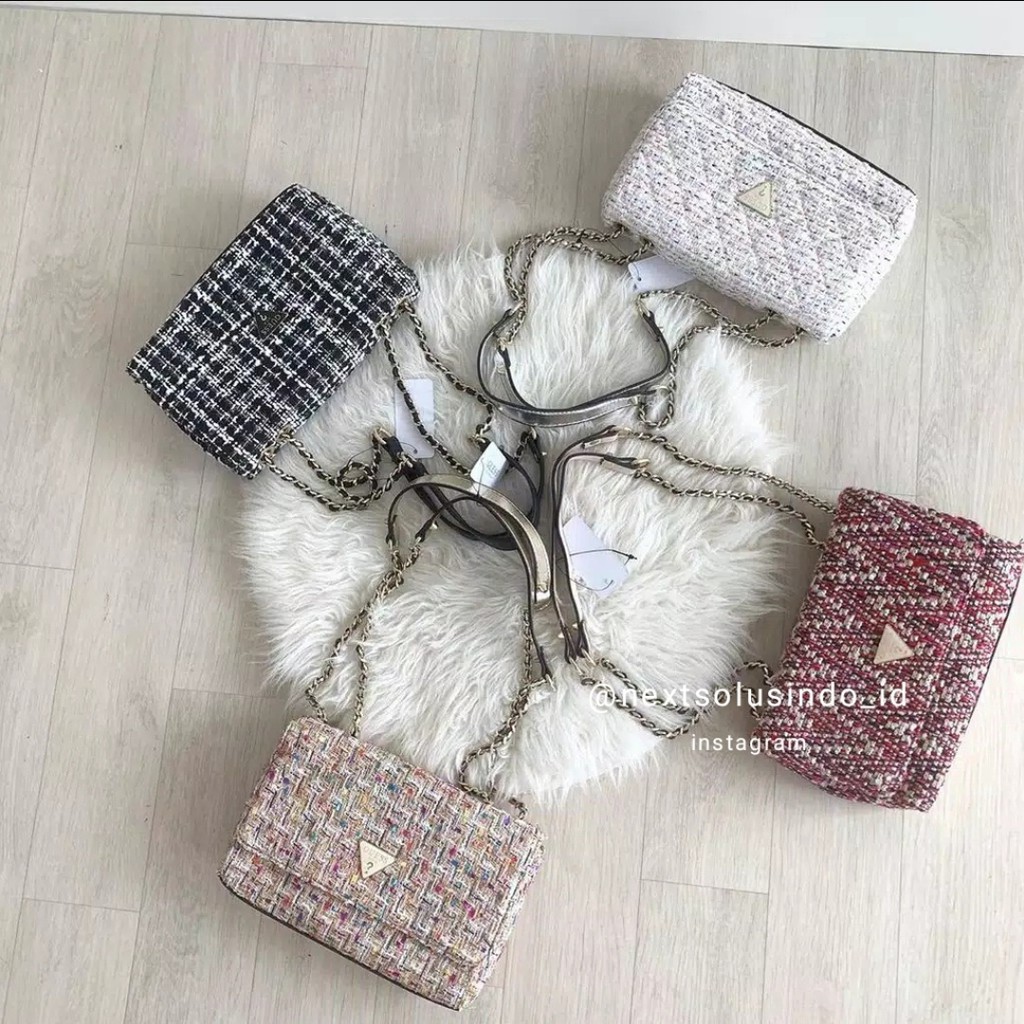 Tas Guess Cessily Tweed Crossbody