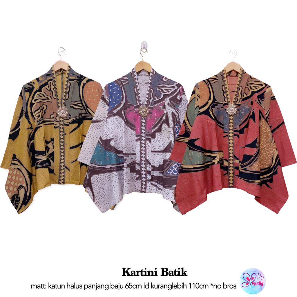 [PREMIUM] Blus Kartini Abstrak Warna Series Batik Abstract Soft Katun Atasan Kerja Casual Modern Solo Kantor Kerja