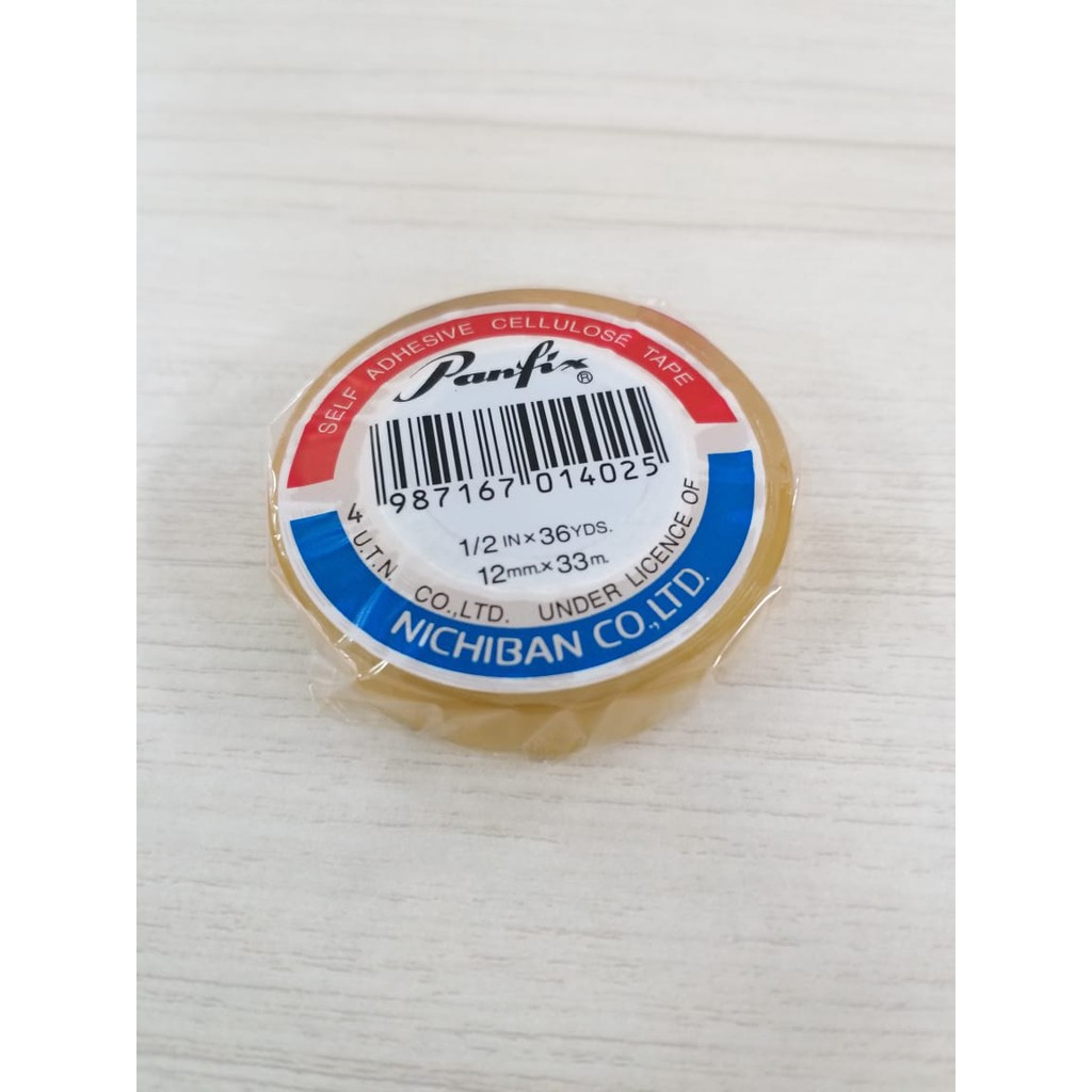 

Celulose tape / Isolasi Bening / Selotip Merk PANFIX 1/2X36Y 10201236