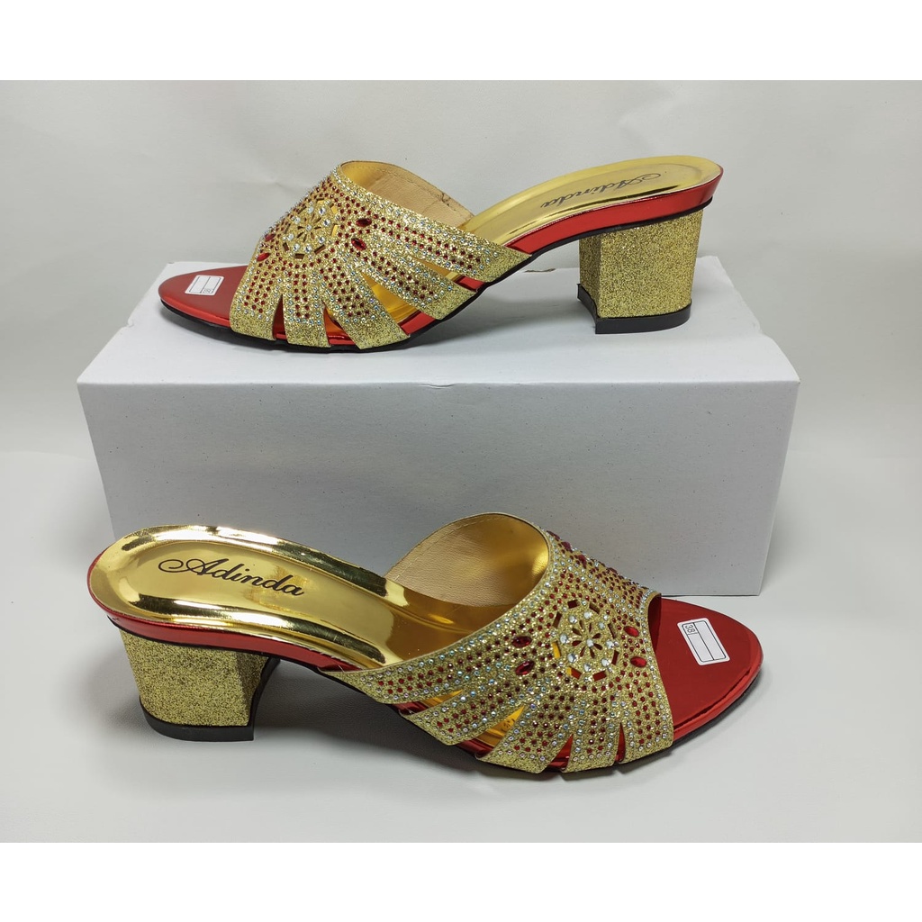 Sendal wanita/Sandal payet AD-68/sandal pesta wanita/sandal wanita terbaru/sandal kondangan/sandal wedges/sepatu wanita hak tinggi/sandal hak tahu/high heels