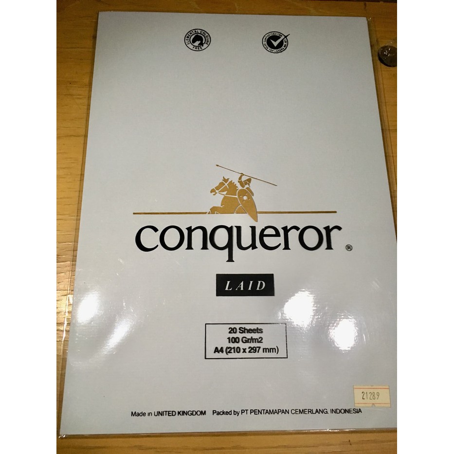 

KERTAS CONQUEROR A4-100GR/M2/20SHEETS - IMPORT