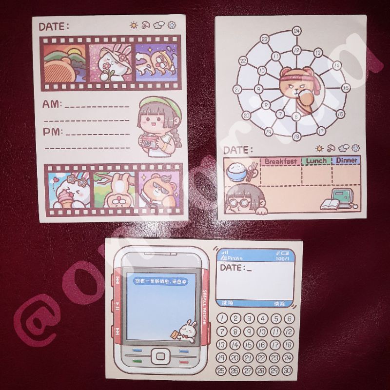 

[NEW] Memopad Cellphone/Movie/Meal Time