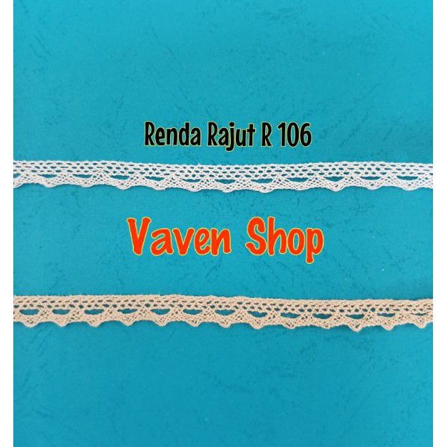 Renda Rajut/Kait 1 cm R106-10 yard