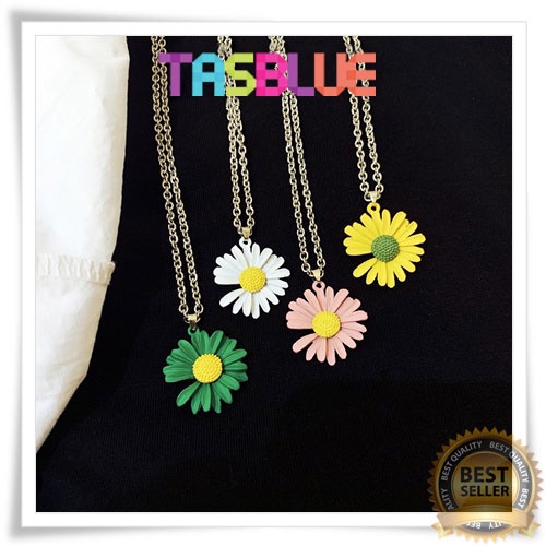 ♥TASBLUE♥H28 KALUNG RANTAI DENGAN BANDUL BUNGA Daisy Matahari Kecil Bahan Alloy Wanita/souvenir cantik murah lucu