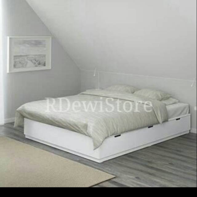 Tempat Tidur Minimalis / Dipan /Ranjang Kayu Duco Putih