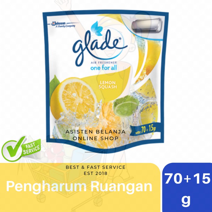 GLADE one for all Lemon Squash 70+5 g Pengharum Ruangan Air Freshener