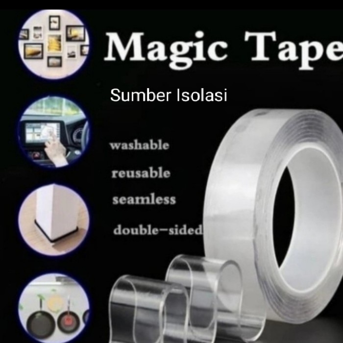 

Terbatas Nano Magic Double Tape Bening Tahan Air 30Mmx1M Acrylic Washable Terbatas