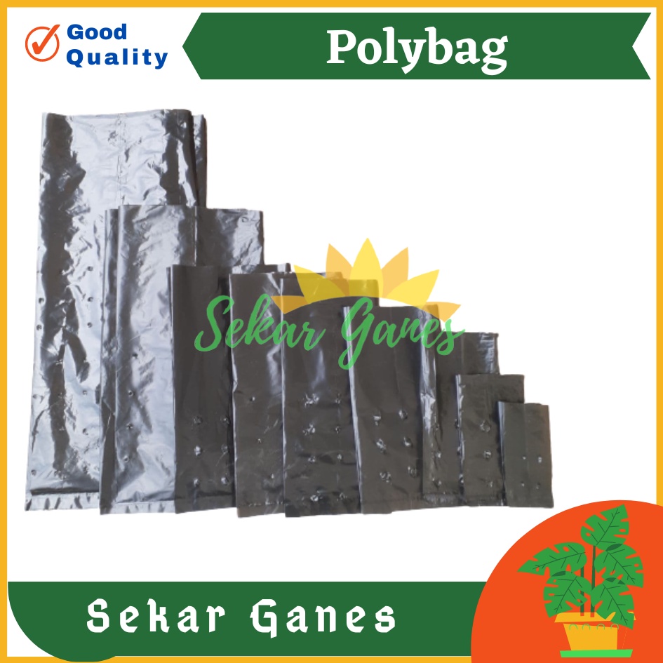 1 Polybag Tanaman Polibag Tebal Kecil Sedang 10x12 15x15 20x20 25x25 30x30 Pot Plastik Polibek Bunga