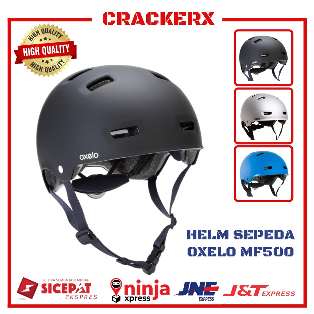 Oxelo Helm Skateboard Scooter Sepeda Mf500 Original Shopee Indonesia