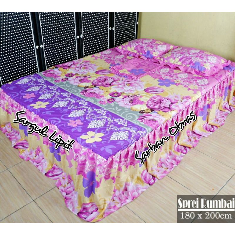 Sprei Rumbai Homemade Motif Violet Flowers size 180 ataya sprei