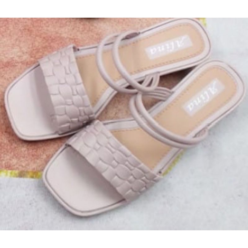 (COD) Sandal Jelly Wedges Tali Croco Import 1610A3