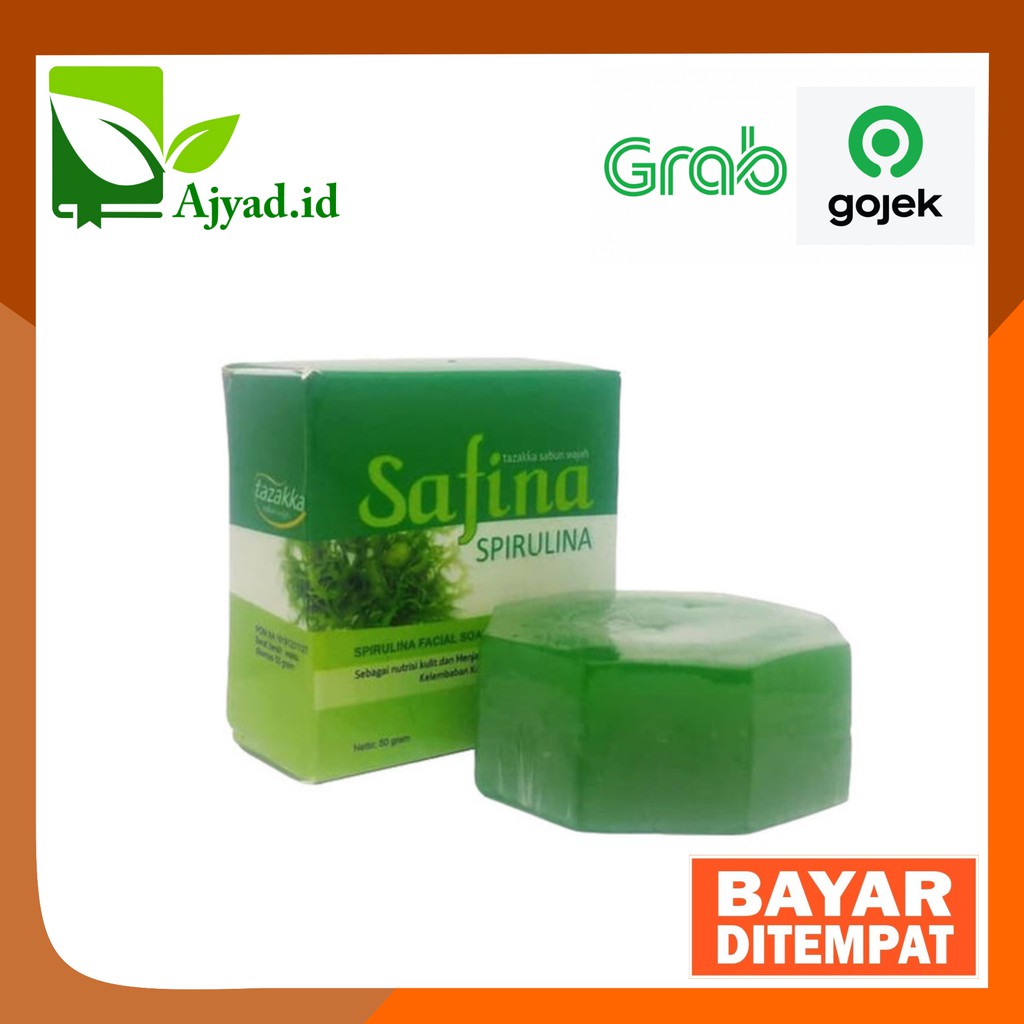 Sabun Muka Safina Spirulina -  Pembersih Wajah - Spirulina Facial Soap - Tazakka - Original Product