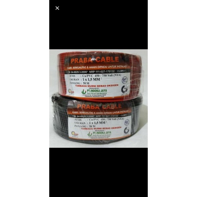 kabel listrik praba nya 1×1,5mm 50m