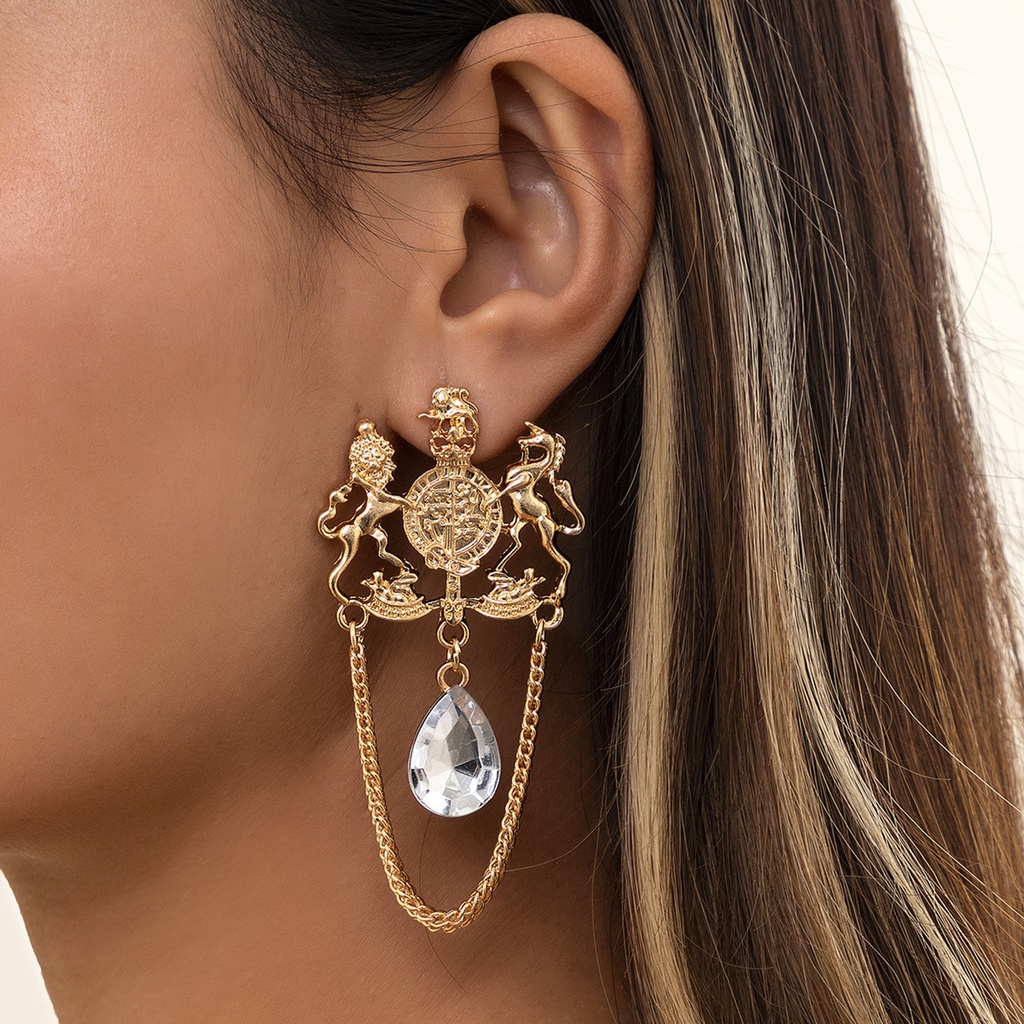 Hu Hu Hu Hu Hu Alat Bantu Pasang Kacamata♡ 1 Pasang Anting Stud Berlian Imitasi Gaya Klasik Untuk Wanita