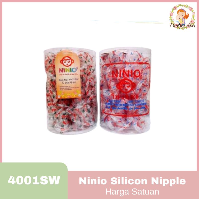 Empeng Dot Botol Susu Nipple Ninio Silikon Bayi Tahan Panas Termurah Kualitas Premium By Mallpompaasi