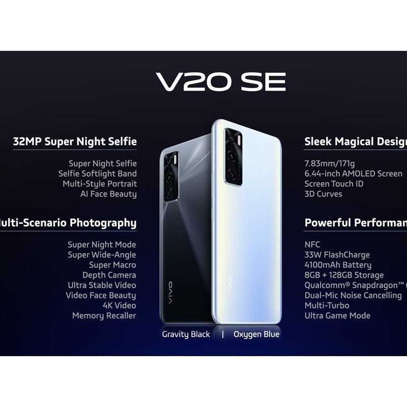 Handphone Vivo V20SE 8/128GB Garansi Resmi