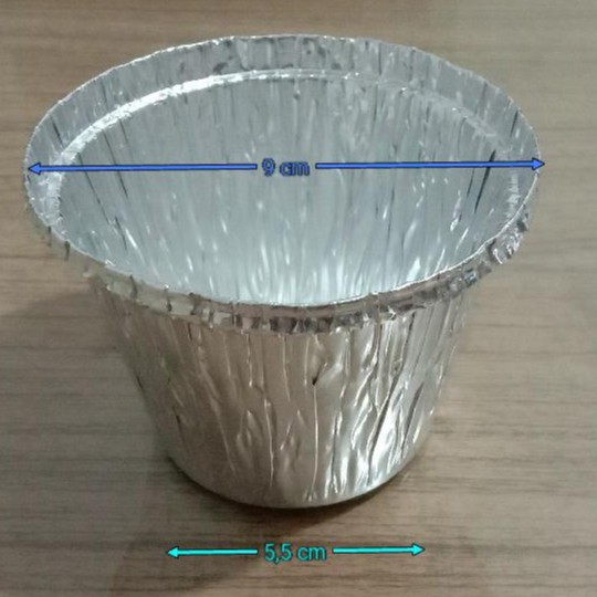 Promo!!! [RX-212] Alumunium Foil Cup - Wadah Alumunium Foil (Cup Bulat Besar) isi 100pcs