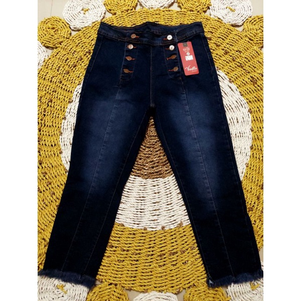 Celana Paola 7/9 Jeans bawah Rawis // Celana 7/9 Paola jeans 8 BUTTON