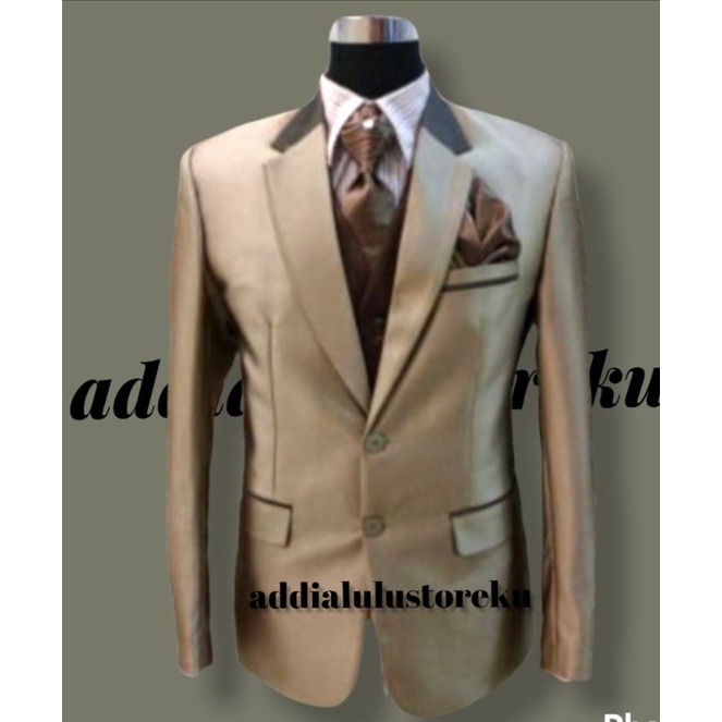 jas pengantin mocca tua/ jas wedding pria modern