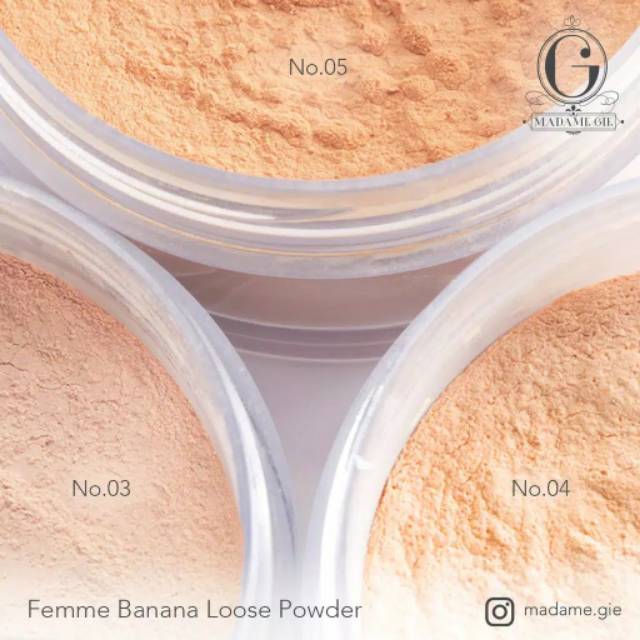 LIZBEAUTY - Madame Gie Femme Banana Loose Powder - MakeUp Bedak Tabur