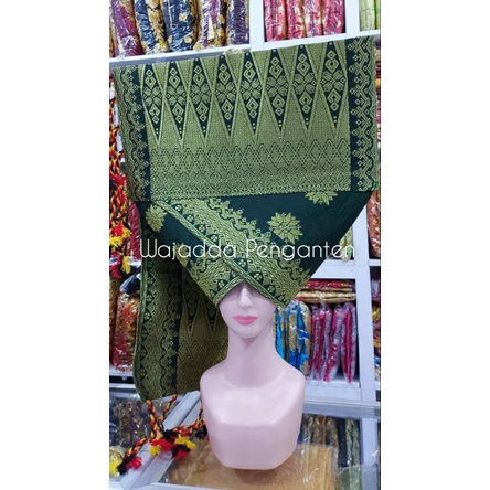 TANDUK SUNGAYANG SONGKET HIJAU BOTOL