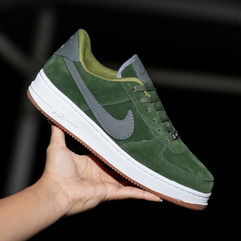 nike air force 1 olive green grey gum