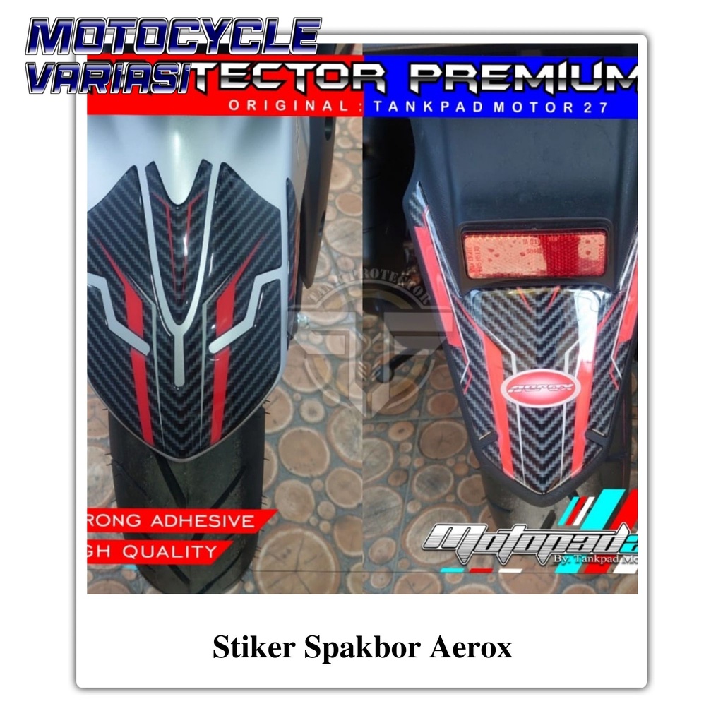 Sticker resin timbul spakbor depan dan belakang Yamaha Aerox 155 2020 2021 connected