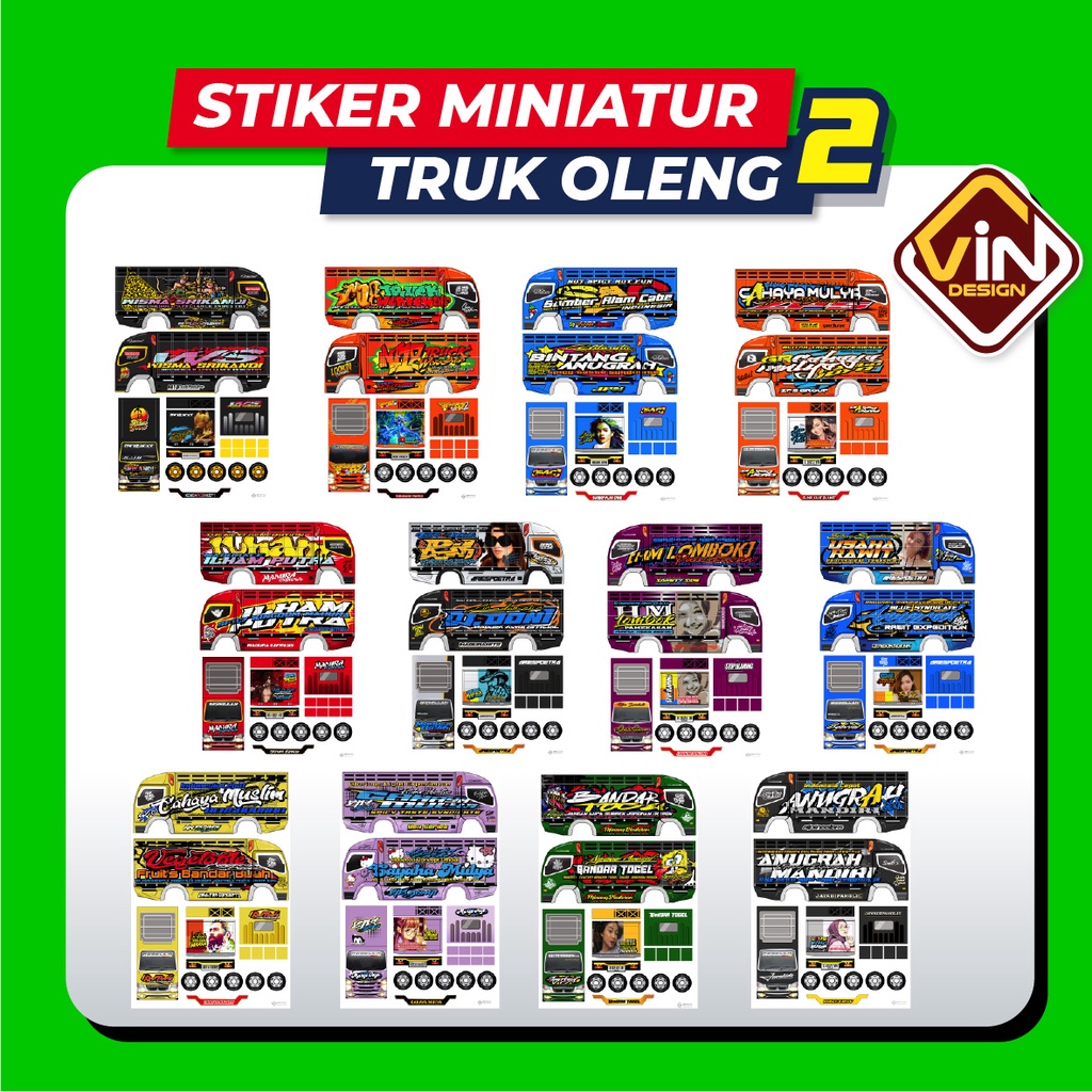 STIKER MINIATUR TRUCK OLENG