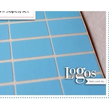 

♖ Biru polos MEDIUM. Special edition. Sticker label nama anak waterproof ➢