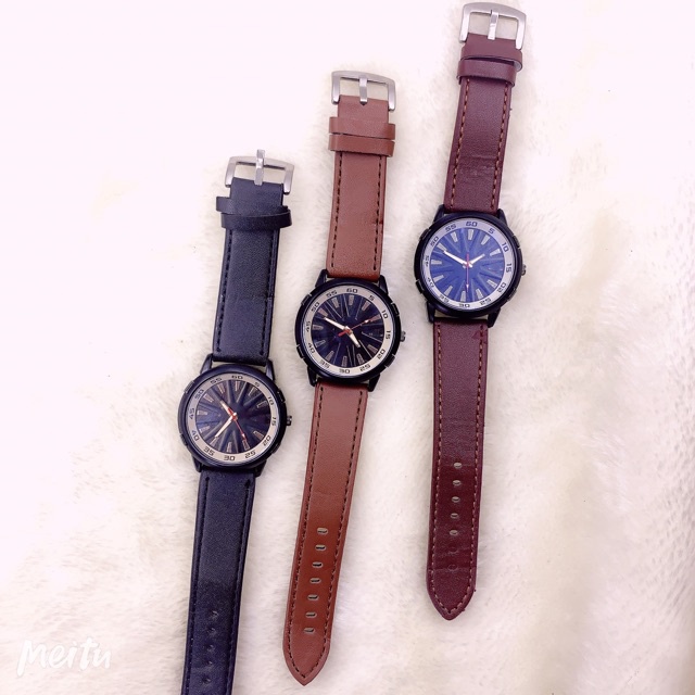 [HARGA GROSIR] JAM TANGAN PRIA MURAH READY 5 WARNA HARGA SATUAN KULIT FASHION MURAH  ANALOG M05